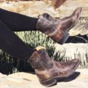 Frye distressed leather booties SZ 9